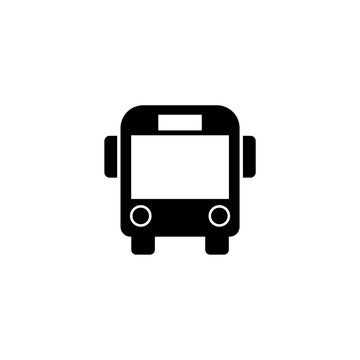 Small simple bus icon isolated on white background 