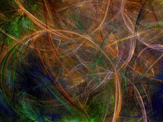 brown abstract fractal background 3d rendering illustration