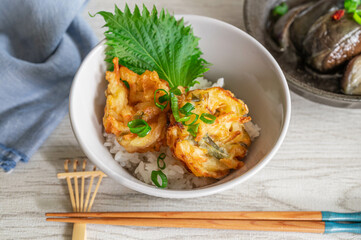 野菜のかき揚げ丼