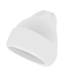 White winter hat. vector illustration