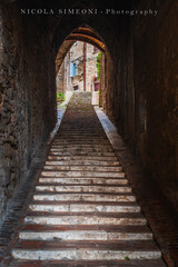Fototapeta na wymiar Perugia. Art of the palaces and churches of the medieval historic center.