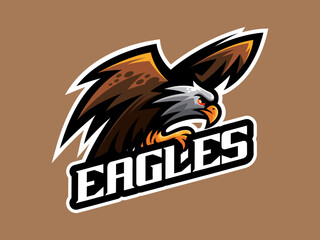 Gaming Sport and e-sport Team Mascot Logo , Eagle Logo illustration