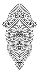Flower Mandala. Vintage decorative elements. Oriental pattern vector illustration. Coloring book page