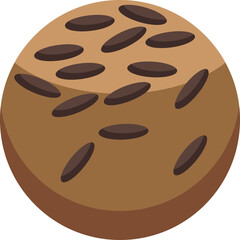 Chocolate ball icon isometric vector. Easter festival. Candy celebrate