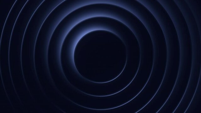 Blue circles of different sizes. Motion.Dark circles in the abstraction of different sizes expand and contract inversely.