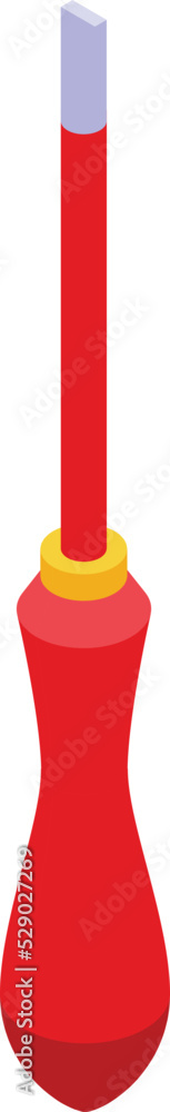 Aufkleber screwdriver icon isometric vector. tech smart. future bot