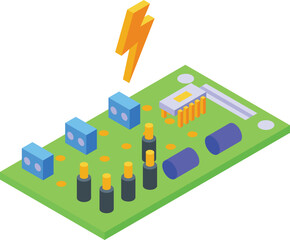 Robotics scheme icon isometric vector. Smart tech. Future bot