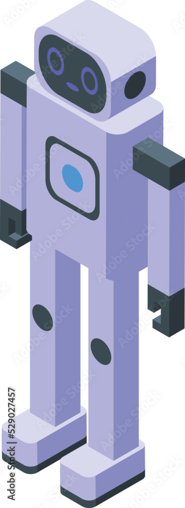 Poster ai robot icon isometric vector. tech smart. bot future