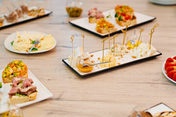 catering for the holiday. buffet menu. restaurant business. 