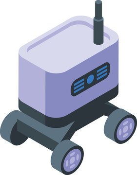 Robot machine icon isometric vector. Tech smart. Voice service