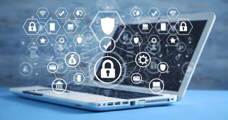 Concept Of Internet Security. Network. Technology. Data security