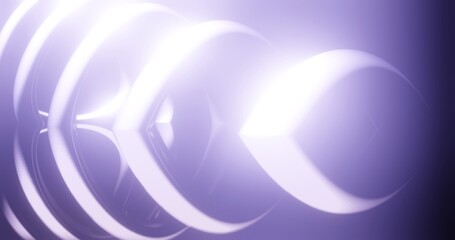 Futuristic metallic curve architecture background 3d render