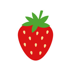 Red strawberry icon symbol vector for cricut and silhouette. Juicy strawberry on white isolated background.