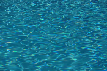Swimming pool water surface reflections