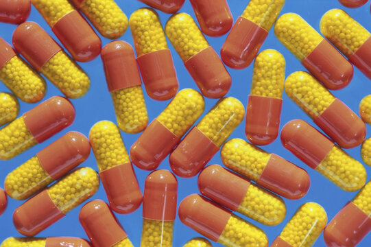 Close-up of capsules