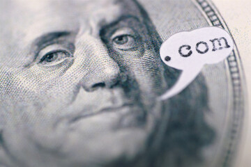 Close-up of Benjamin Franklin on a bank note