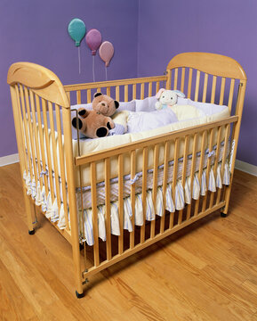 Baby's crib and toys