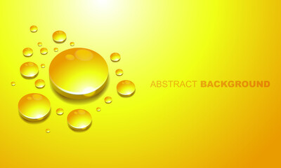 water drops different size with reflection isolated on gradient background