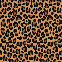 Print seamless leopard trendy classic texture, vector design.