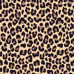 
Seamless leopard pattern, vector trendy print, animal texture, modern textile design.