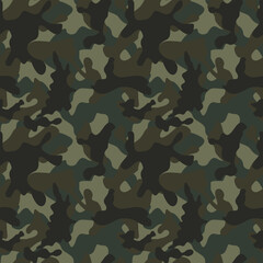 Fototapeta premium Army camo green texture disguise, military uniform, vector modern print.