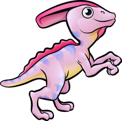 Parasaurolophus Dinosaur Cartoon Character