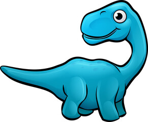 Diplodocus Dinosaur Cartoon Character