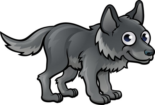 A wolf animal cartoon character mascot