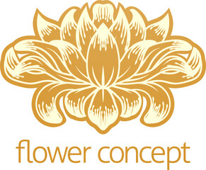 Floral Flower Abstract Design Concept Icon