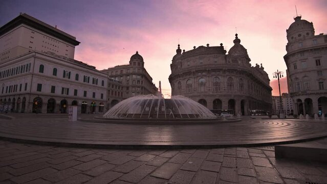 Genoa, Italy at Piazza de Ferrari