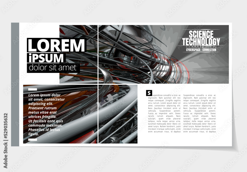 Canvas Prints elegant layout for business presentation with technology and science background, vector illustartion