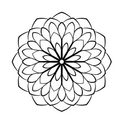 Circular pattern. Decorative mandala. Ornament for tattoo, henna, mehndi, coloring pages, stickers.