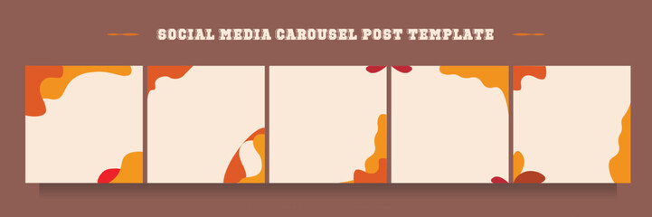 Social media carousel post template