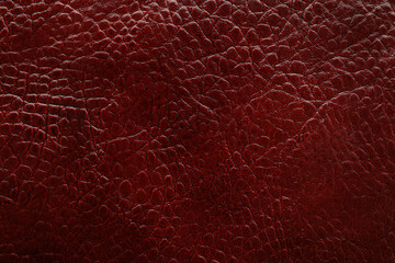 Texture of brown leather as background, closeup