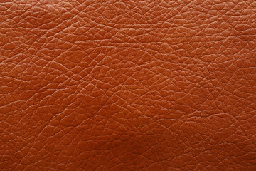 Texture of brown leather as background, closeup