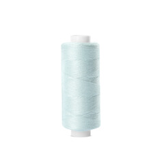 Spool of bright sewing thread isolated on white