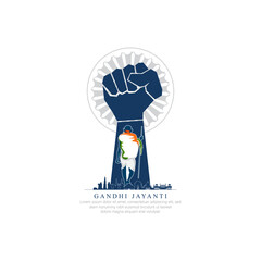 2nd October- gandhi jayanti vector  illustration.