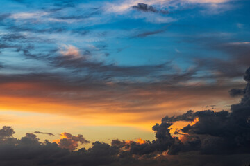 sunset in the clouds