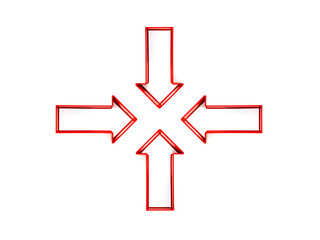 four arrows to the center
