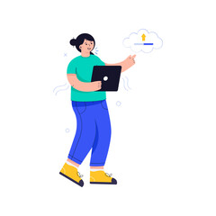 A flat illustrative vector of artificial intelligence