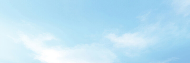 Blue sky with white cloud. The summer heaven is colorful clearing day Good weather and beautiful nature in the morning.