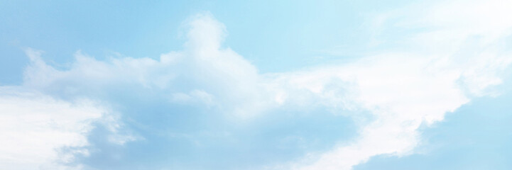 Blue sky with white cloud. The summer heaven is colorful clearing day Good weather and beautiful nature in the morning.