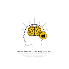 Vector illustration concept of World Intellectual Property Day,-26 April.