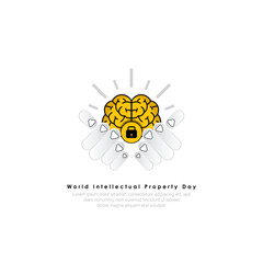 Vector illustration concept of World Intellectual Property Day,-26 April.