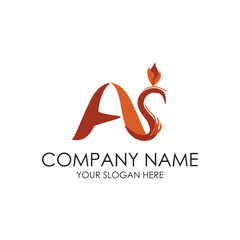 initial flame logo design concept