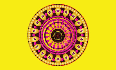 Mandala coloring book for kids mandala coloring page yellow background