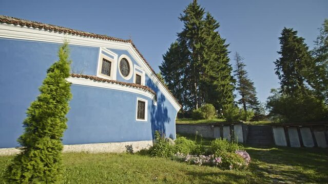 POV motion footage of historic architecture in the town of Koprivshtitsa, Bulgaria.