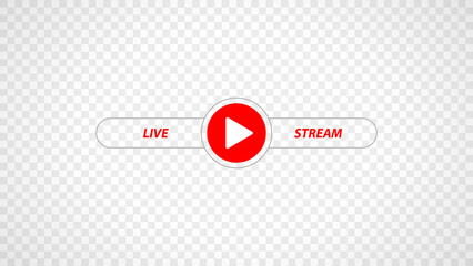 Play sign on live stream template