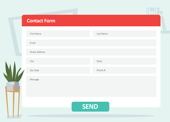 Contact Form with Fields and Send Button