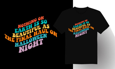 Halloween Night Wavy T-shirt Design